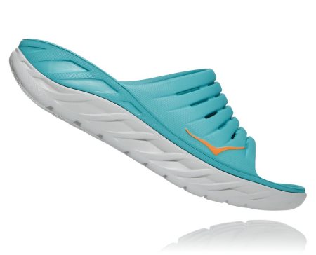 Hoka One One Ora Recovery Slide 2 Moški Sandali Svetlo Turkizna / Oranžna SI-563098S